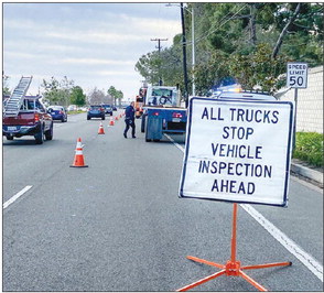 Police ticket trucks for violations