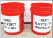 Drop off batteries behind Building 5