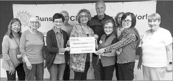 Sunshine Club donates to the GAF to help fund Meals on Wheels LB