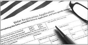 Voter Registration Forms at Library