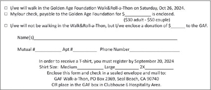 Sign up now to walk and roll on Oct. 26