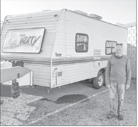 Jerry Happel donates travel trailer